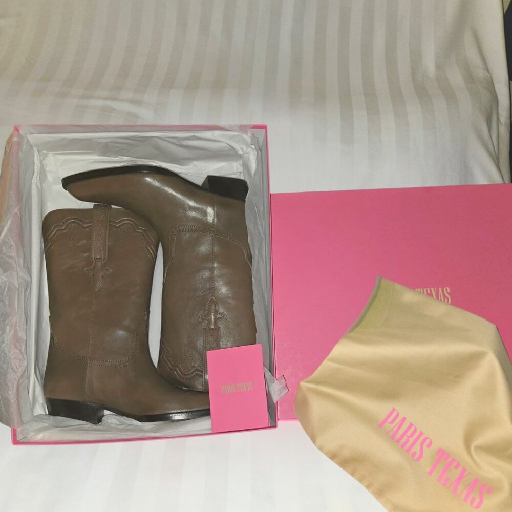 PARIS TEXAS HILDA BOOT (DARK TAUPE)